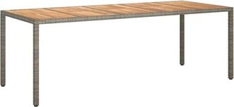 vidaXL Mesa De Comedor De Jard&iacute;n Gris 250 X 100 X 75 Cm Polirat&aacute;n Vidaxl