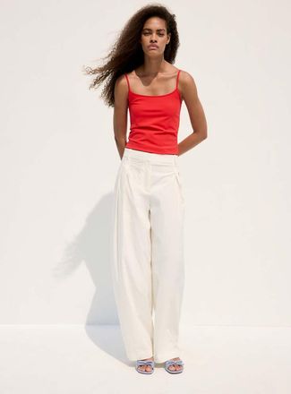 Mango Top avvitato spallini sottili rosso - Donna - XXS - MANGO