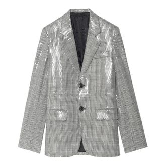 Zadig&Voltaire Blazer con paillettes Vanille - - Jackets - Donna - Grigio - S