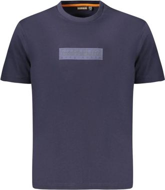 Napapijri Cotton T-Shirt - Heren - T-shirts - Blauw - S - Katoen - Tops