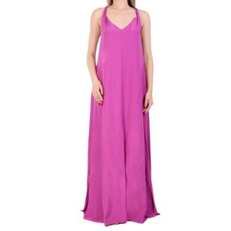 Patrizia Pepe Maxi Jurk - Dames - Avondkleed - Paars - XL - Kleedjes