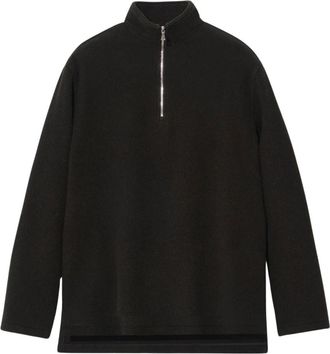 Rier Fleece Polo - Heren - Vesten met rits - Zwart - L - Wol - Hoodies & sweatvesten