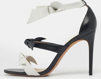 Alexandre Birman Black Leather Ankle Strap Sandals