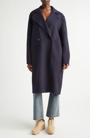 Stella McCartney Iconic Wool Coat in Ink at Nordstrom, Size 10 Us