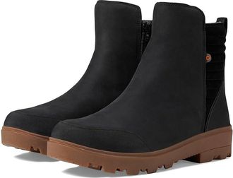 Bogs Holly Zip Leather II Womens Climbing Shoes Black : 6 M, Leather/Rubber