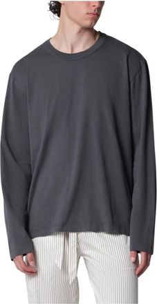 Tekla Tops, Heren, Zwart, S, Katoen, Long Sleeve Sleeping T-Shirt