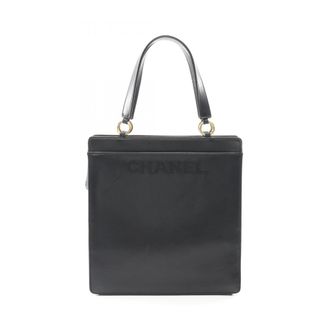Chanel Black Leather Tote Bag (Pre-Owned)
