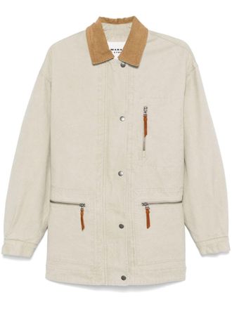 Isabel Marant Kimelia coat - women - Polyester/Cotton - 40 - Neutrals