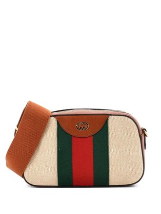 Gucci Camera Bag Vintage Web Canvas crossbody bag - Marrone