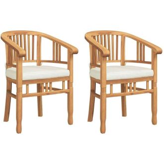 vidaXL Vidaxl - Sillas de jardín 2 pcs Marrón 63 x 58 x 89 cm