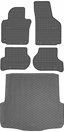 OEM Juego De Alfombrillas De Goma Para Coche Y Maletero Para Skoda Octavia Ii Kombi (2008-2013)