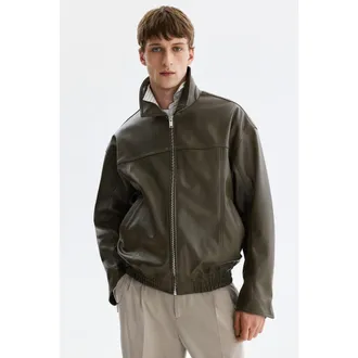 H&M Coated Jacket in Khaki Green at Nordstrom, Size Xx-Large