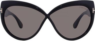 Tom Ford Grey Smoke Butterfly Ladies Sunglasses FT1196 01A 65