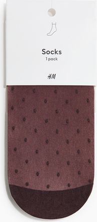 H&M Gepunktete Socken - Brown