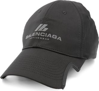 Balenciaga logo-print baseball cap - men - Polyester - S - Black