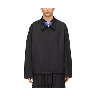 Yohji Yamamoto Wool Tailored Blouson - Heren - Zomerjassen - Zwart - M - Wol - Jassen