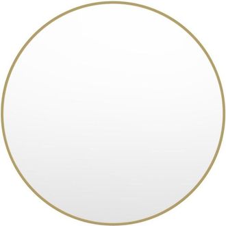 Vente-Unique Grande Specchio a muro rotondo D. 150 cm in Metallo Dorato - RONDIA