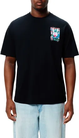 Psycho Bunny Isaac Relaxed Fit Graphic T-Shirt in Black at Nordstrom, Size 7