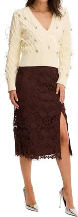 Allison New York Drea Skirt In Chocolate Brown