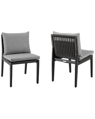 Armen Living Cayman Outdoor Patio Dining Chairs