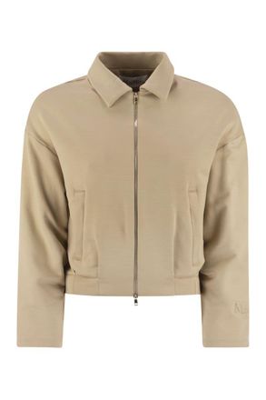 Max Mara Argenta - Korte Zijde En Katoen Sweatshirt