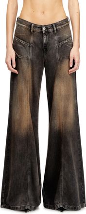 Diesel Flare Jeans - D-Akii - Jeans - Woman - Black