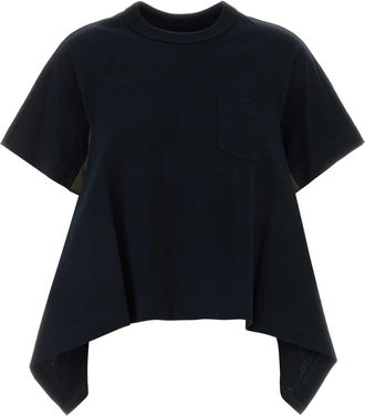 sacai Black Cotton T Shirt