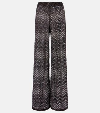 Missoni Open-knit wide-leg pants