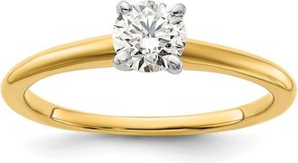 Diamond2Deal 14k Two-tone Lab Grown Diamond Engagement Ring 1/2Ct Clarity- VS Color- G-H