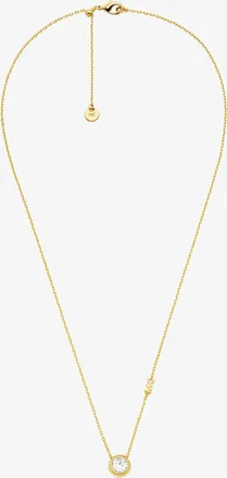 Michael Kors Round Stone Pendant Necklace