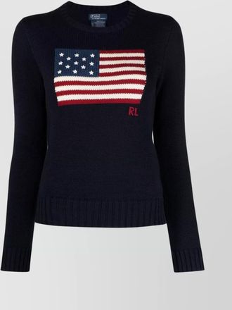 Polo Ralph Lauren knit crewneck with american flag motif