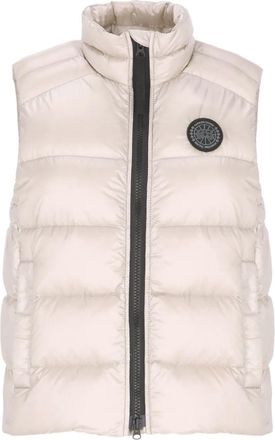 Canada Goose logo-patch zip gilet - women - Polyamide - M - Neutrals