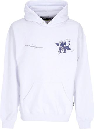 Iuter Witte hoodie met zielenprint - Heren - Hoodies - Wit - XL - Katoen - Hoodies & sweatvesten