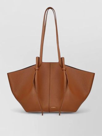 Yuzefi textured tote bag double handles knots