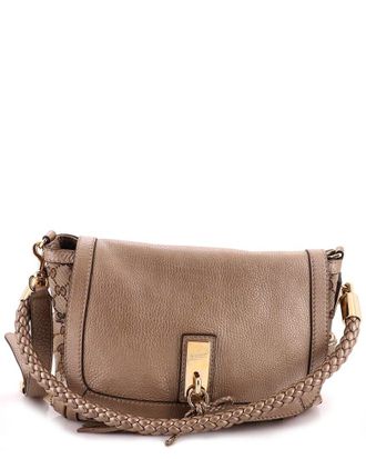 Gucci Gold Gg Canvas & Leather Bella Flap Shoulder Bag Medium (Authentic Pre- Loved)