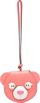 Furla Allegra Bear AirPods case - women - Calf Leather/Zamak/Brass - One Size - Pink