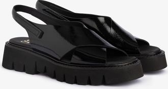 Pedro Garcia Maxi sandal in black naplack leather with Extralight sole | Reme| Spring Summer 26 | PEDRO GARCIA