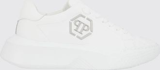 Philipp Plein Sneakers basse in pelle con logo Hexagon e suola platform