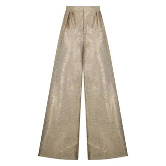Alberta Ferretti Alberta Ferretti, Wide Trousers, female, Beige, Size: 2XL Loose Trousers