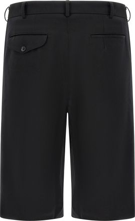 Comme Des Gar&ccedil;ons Mens Black Wool Bermuda Shorts