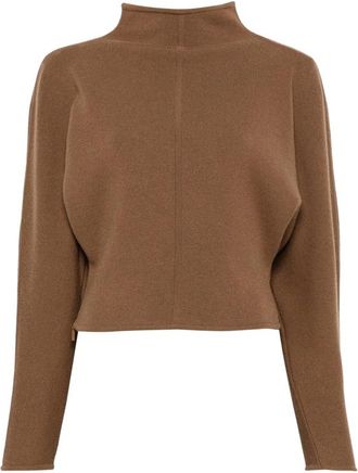 Max Mara High-neck Batwing-sleeve Sweater