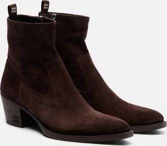 Miu Miu Suede ankle boots