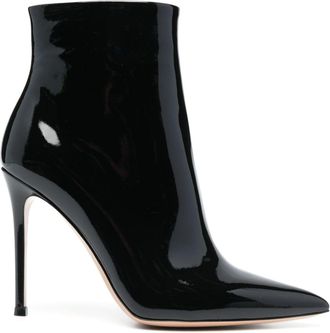 Gianvito Rossi 110mm patent leather boots - women - PVC - 38.5 - Black