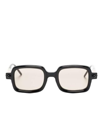 Kuboraum rectangle-frame sunglasses - unisex - Acetate - 50 - Brown