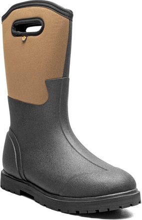 Bogs Roper Waterproof Rain Boot in Blk And Brn at Nordstrom, Size 14