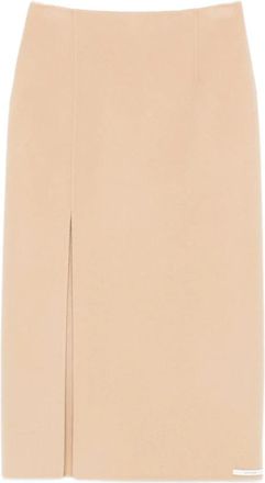Sportmax Spxdanza 747 001 Midi Rok - Dames - Midirokken - Beige - 2XS - Rokken