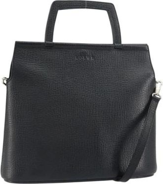 Loewe Pre-owned Handbags, female, Black, Size: ONE SIZE Pre-owned Leather Handbag