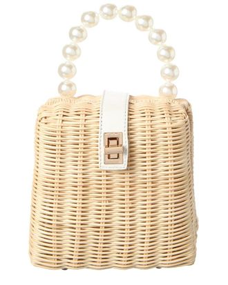 Surell Accessories Mini Straw Clutch