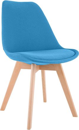 Clp Silla con asiento en tela turquesa