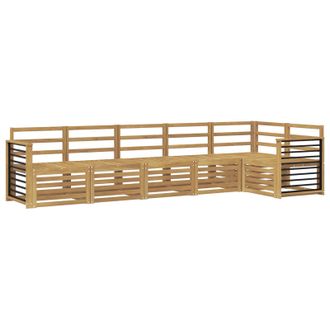 vidaXL Conjunto De Sof&aacute;s De Exterior 6 Pcs Blanco 306 X 128,5 X 73 Cm Vidaxl